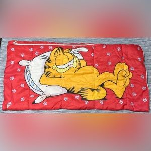 Vintage 1978 ERO Garfield Sleeping Bag Zip Up Blanket  53” x 27” Kids Children